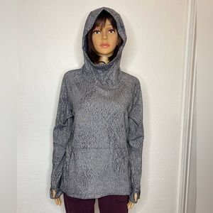Lululemon Pick Up The Pace Long Sleeve Luon Spray Denim Hoodie Women’s Size 8